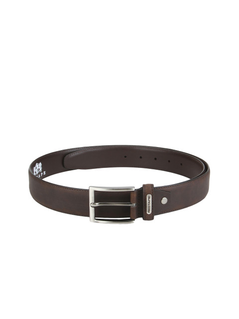 

Red Tape Men Brown Leather Solid Belt