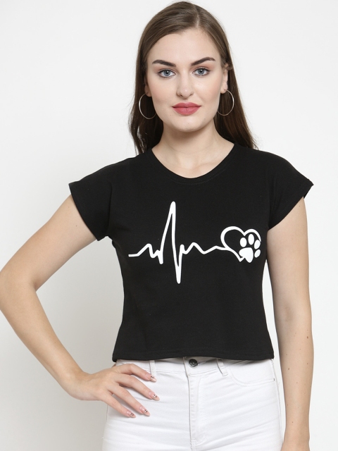 Everlush Women Black Printed Top