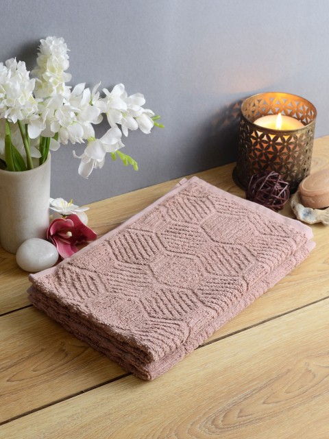 

Softweave Men Set Of 2 Self Design Hand Towels, Brown