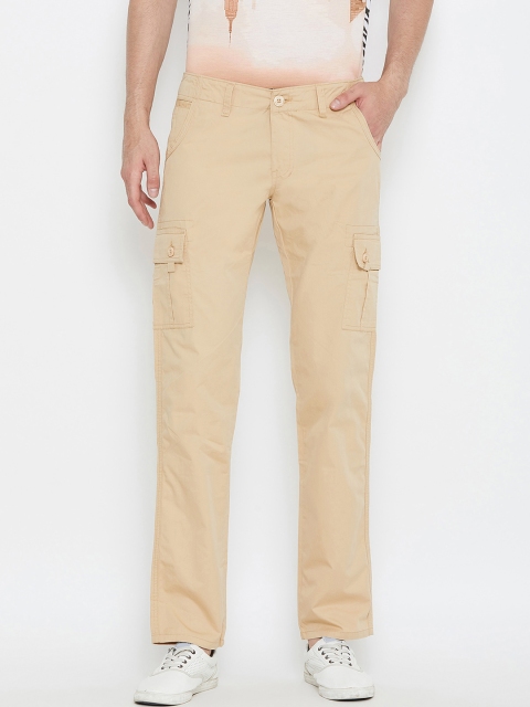 

Wear Your Mind Men Beige Regular Fit Solid Cargos