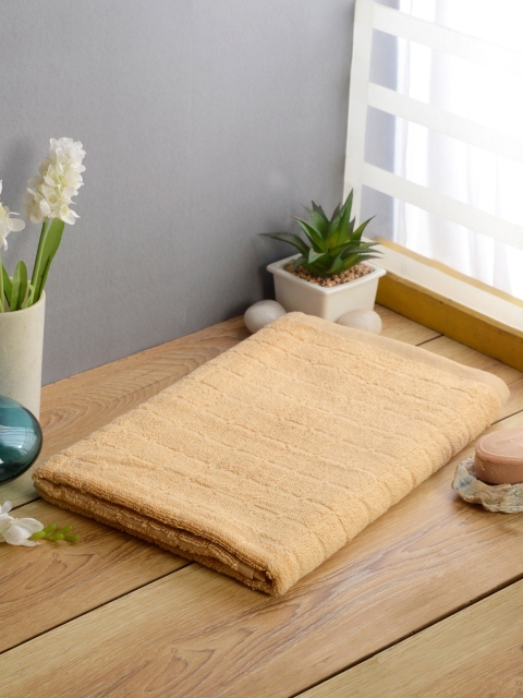 

Softweave Men Beige Check Patterned 280 GSM Bath Towel