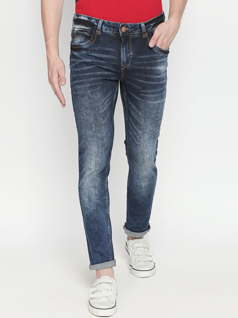 

SF JEANS by Pantaloons Men Blue Skinny Fit Mid-Rise Clean Look Jeans