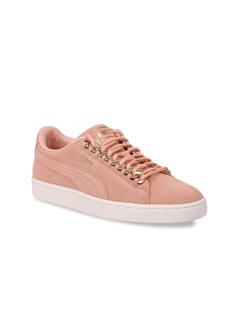 

Puma Women Peach-Coloured Suede Sneakers