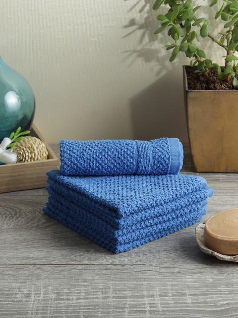 

Softweave Blue Set of 6 350 GSM Solid Face Towels