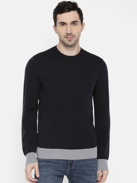 

Celio Men Navy Blue Solid Sweater