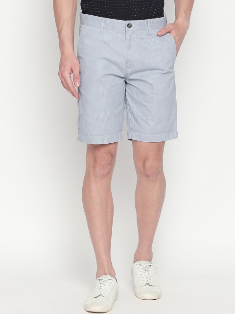 

BYFORD by Pantaloons Men Grey Solid Slim Fit Regular Shorts