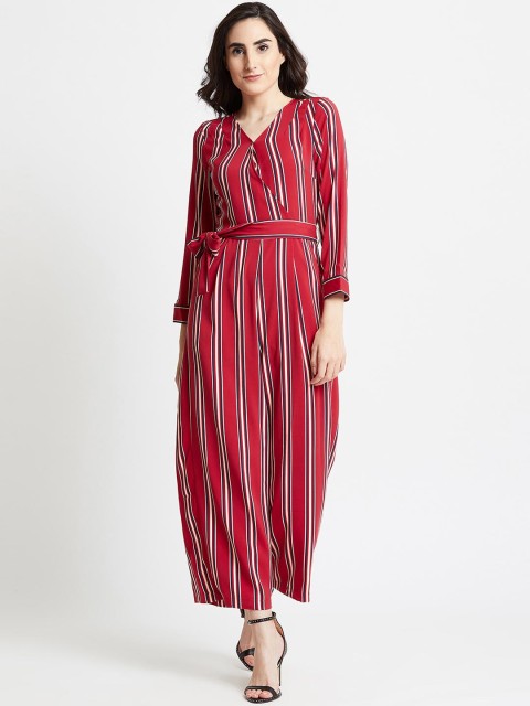 

Cover story Women Red Striped Basic Jumpsuit