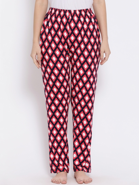 

Clovia Women Pink & Black Checked Lounge Pants LB0176P14XL