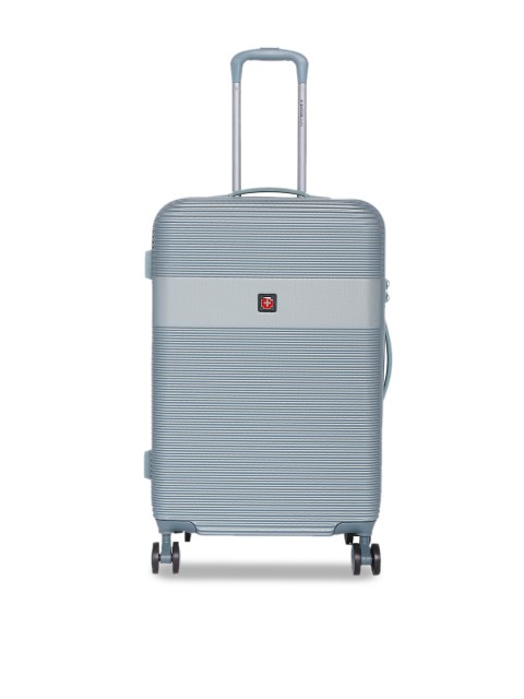 

SWISS BRAND Mauve Textured Cairo Hard-Sided Cabin Trolley Bag