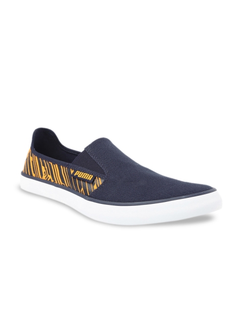 

Puma Men Navy Blue Slip-On Apollo Slip on Graphic 2 IDP Sneakers