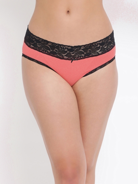 

Clovia Pink & Black Hipster Colourblocked Hipster Briefs PN3272P01