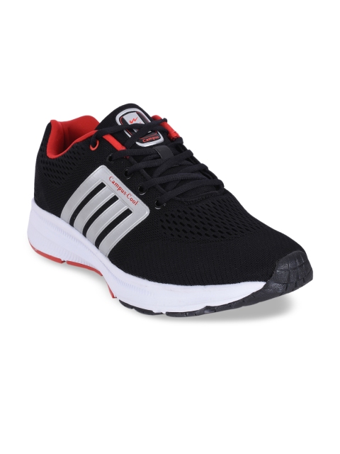 

Campus Men Black Mesh Running Shoes