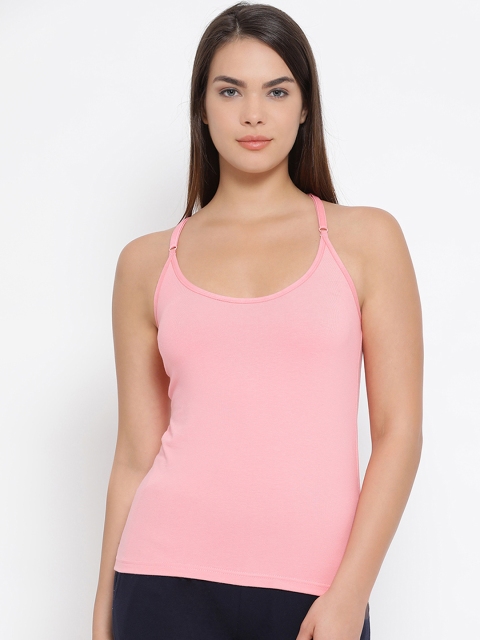 

Clovia Women Pink Solid Camisole CM0016T22XL