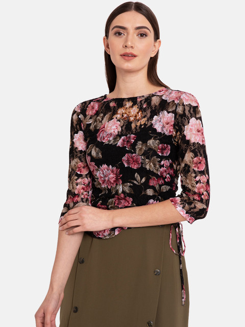 

Kazo Women Black Printed Top