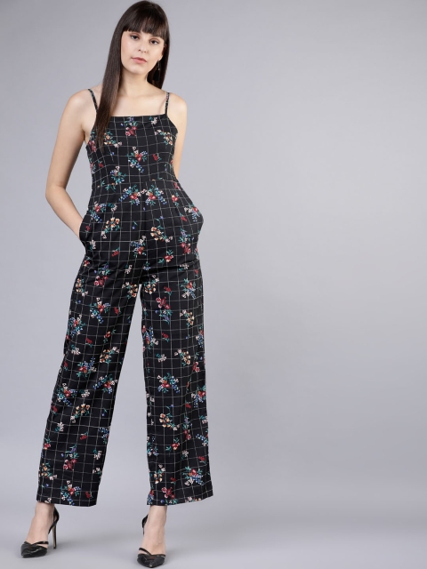 

Tokyo Talkies Women Black Printed Basic Jumpsuit