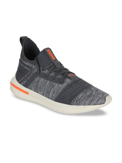 

Puma Men Grey Textile IGNITE Limitless SR evoKNIT Running Sports Shoes