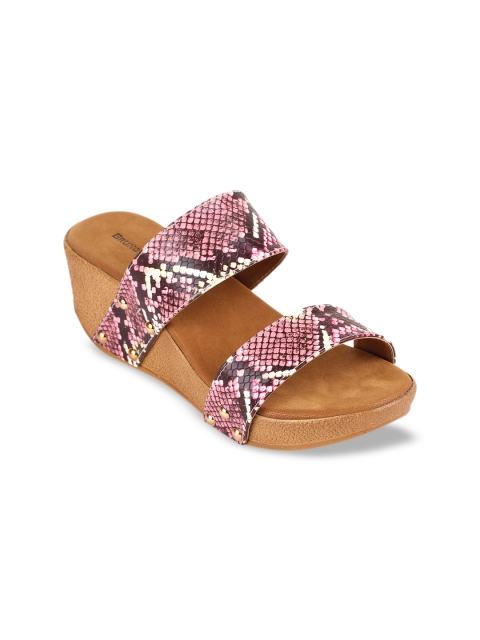 

Bruno Manetti Women Pink Printed Heels