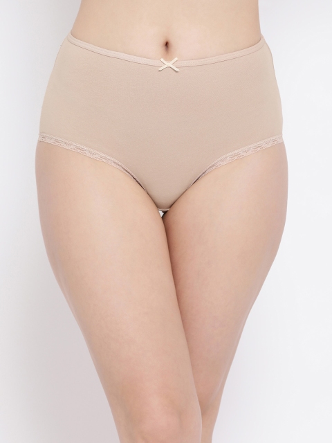 

Clovia Women Beige Solid Hipster Brief PN3275P24XL