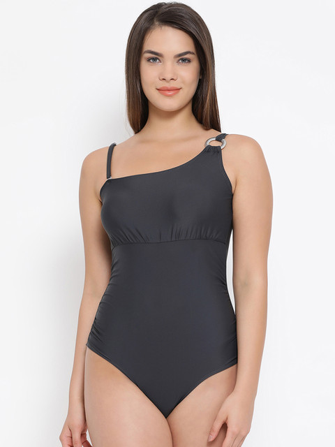 

Clovia Women Grey Solid Monokini Padded Swimsuit