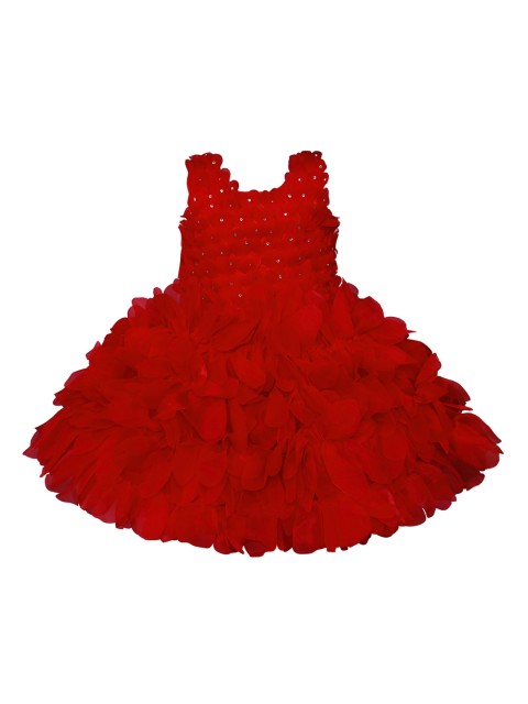 

Wish Karo Girls Red Embellished Fit and Flare Dress