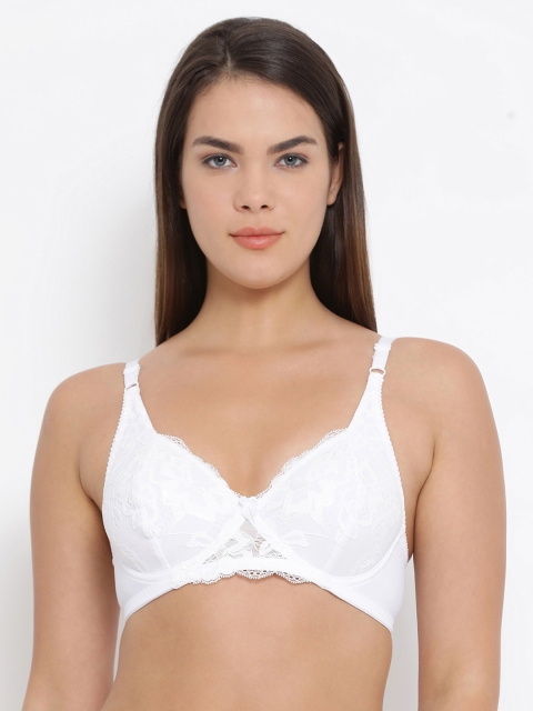 

Clovia Lace Non-Padded Underwired Full Figure Bra, White