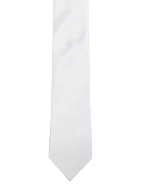 

Calvadoss White Solid Broad Tie