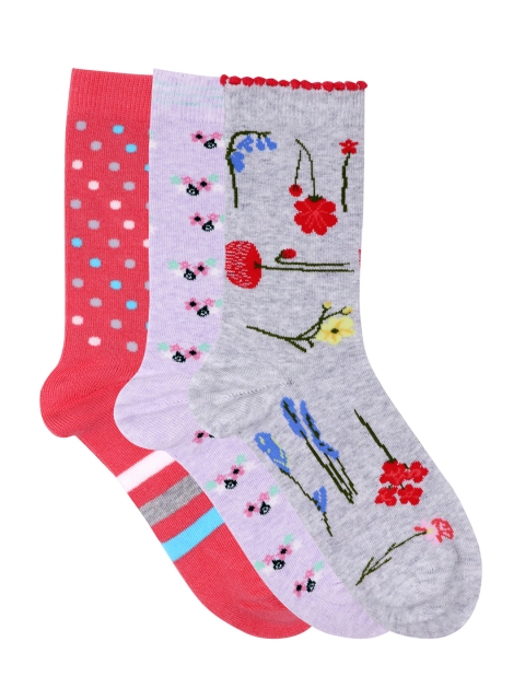 

Mustang Women Pack of 3 Multicoloured Patterned Calf-Length Socks, Multi