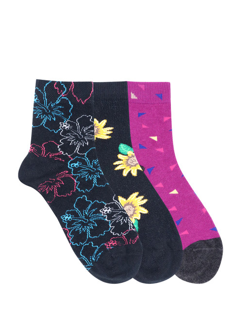 

Mustang Women Pack of 3 Ankle-Length Socks, Multi