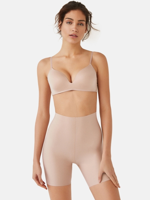 

WOMENSECRET Women Beige Solid Seamless Tummy & Thigh Shaper 5182441
