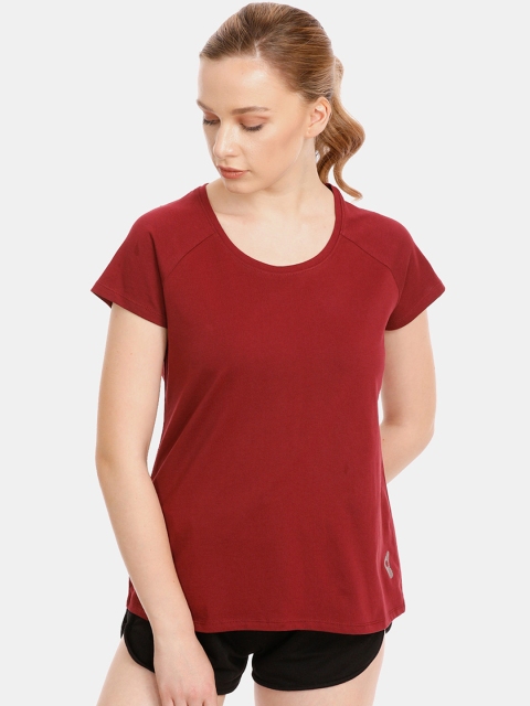 

Zelocity Women Red Solid Round Neck T-shirt