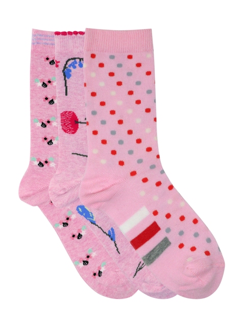 

Mustang Women Pack of 3 Pink Patterned Calf-Length Socks
