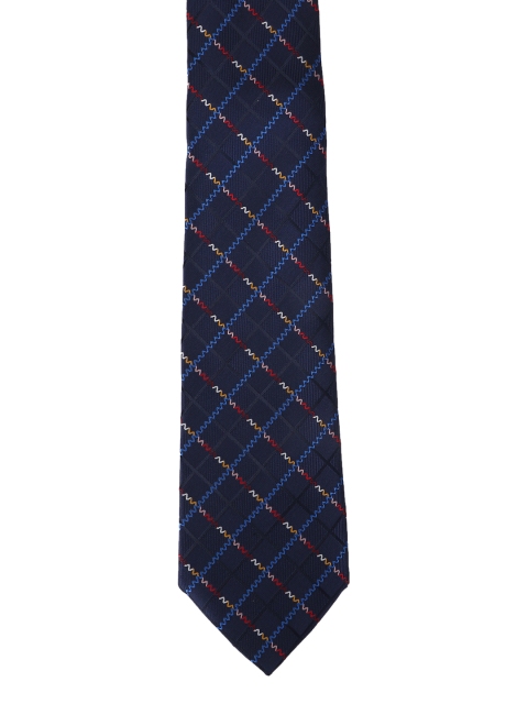 

Calvadoss Navy Blue Checked Broad Tie