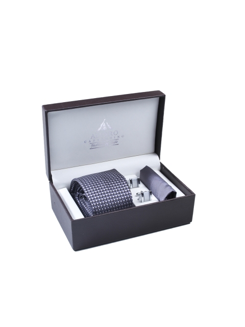 

Alvaro Castagnino Men Grey & Silver-Toned Accessory Gift Set