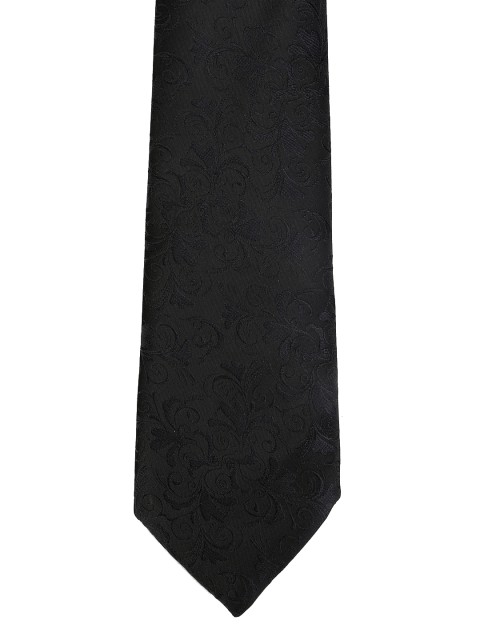 

Calvadoss Men Black Woven Design Broad Tie