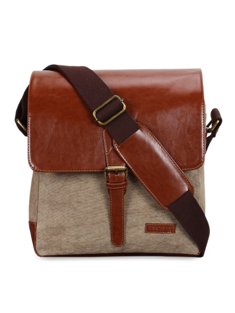 

Lychee bags Beige & Brown Colourblocked Sling Bag