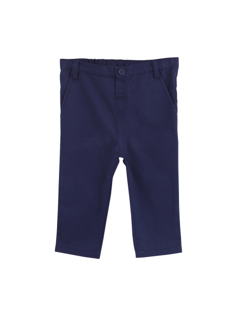 

Beebay Boys Navy Blue Regular Fit Solid Regular Trousers