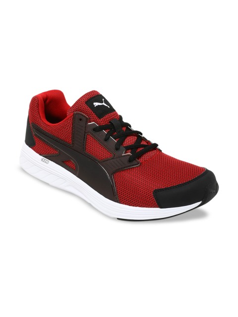 

Puma Unisex Red and Black Mesh Running Sports Shoes