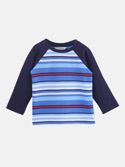 

Beebay Boys Multicoloured Striped Round Neck T-shirt, Multi