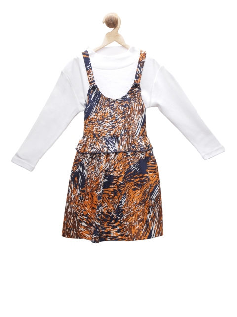 

First Kick Girls Multicoloured Pinafore Dress, Multi