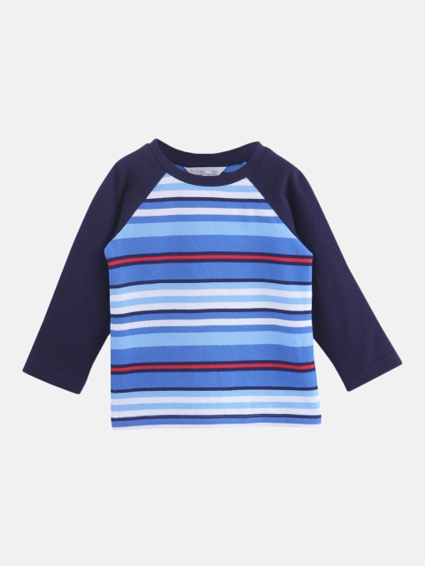 

Beebay Boys Blue Striped Round Neck T-shirt