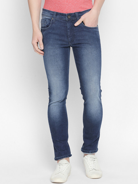 

Basics Men Navy Blue Super Skinny Fit Low-Rise Clean Look Stretchable Jeans