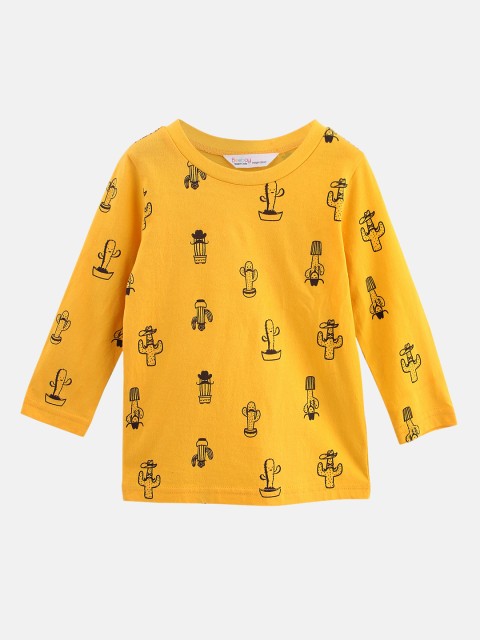

Beebay Boys Yellow Printed Round Neck T-shirt