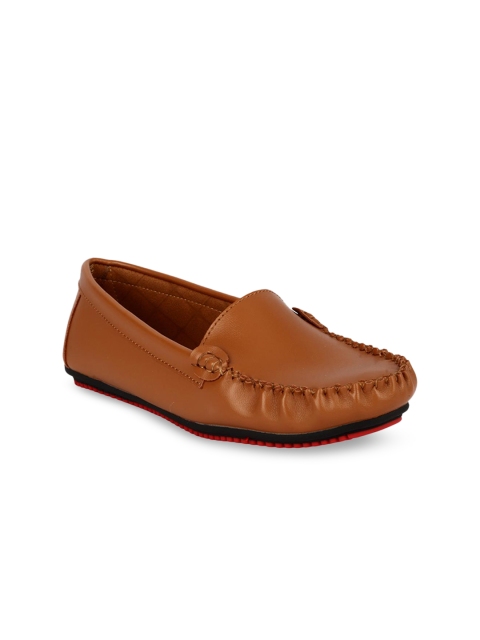 

Flat n Heels Women Tan Brown Solid Loafers