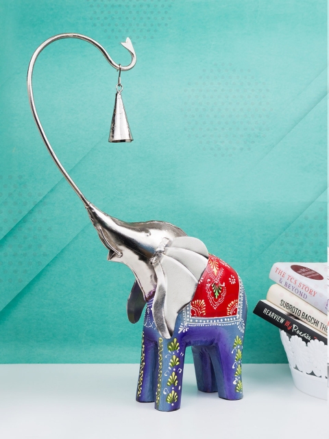

Golden Peacock Multicoloured Elephant Showpiece, Multi