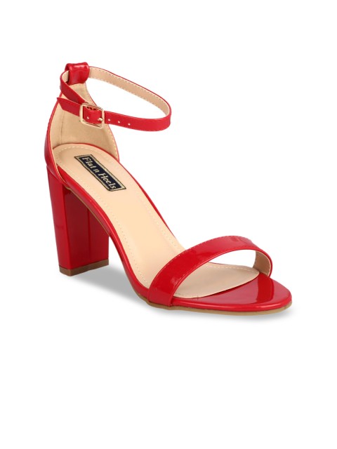 

Flat n Heels Women Red Solid Heels