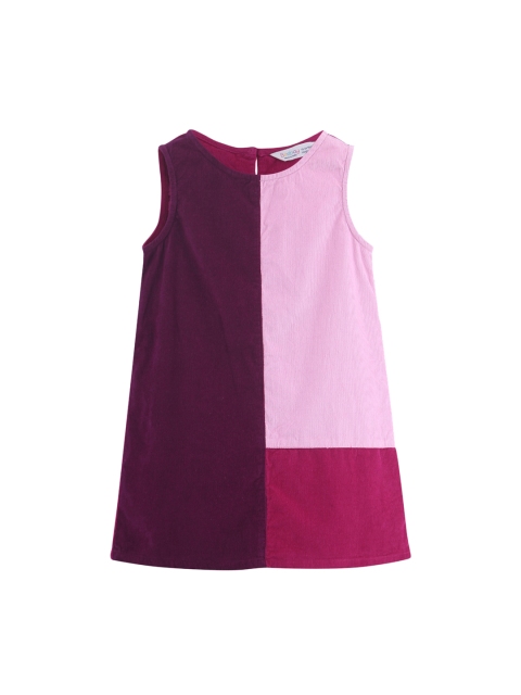 

Beebay Girls Pink Colourblocked A-Line Dress