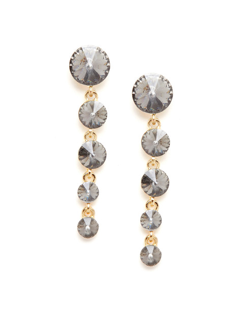 

ZeroKaata Grey Handcrafted Circular Drop Earrings