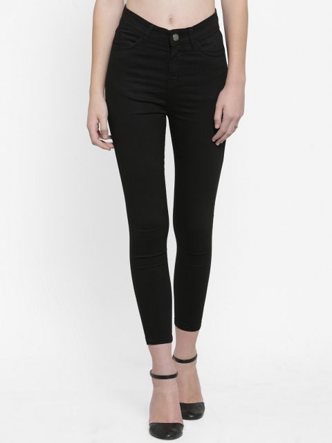 

DUDITI Women Black Skinny Fit High-Rise Clean Look Stretchable Jeans