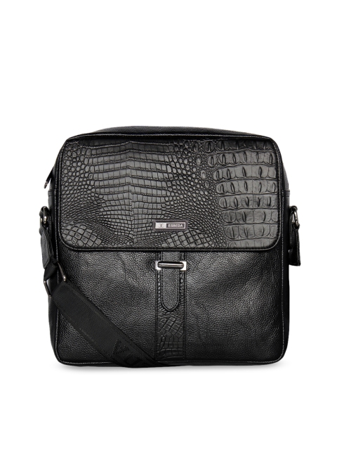 

ESBEDA Men Black Solid Messenger Bag