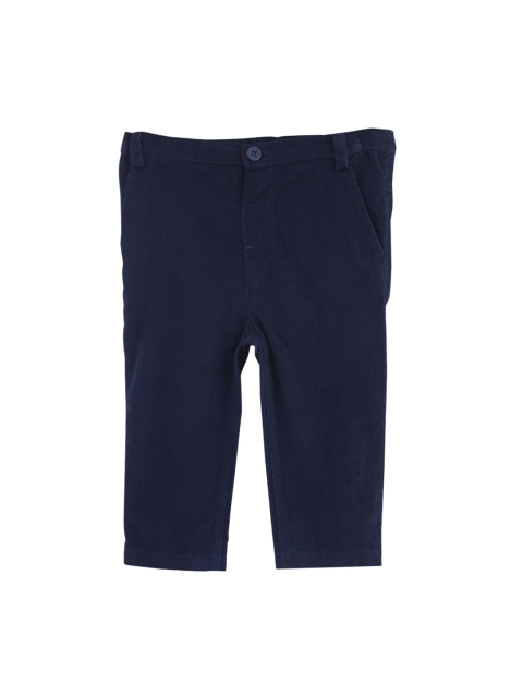 

Beebay Boys Navy Blue Regular Fit Solid Regular Trousers